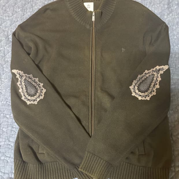 폴리테루 트랙니트집업 (다크그린)