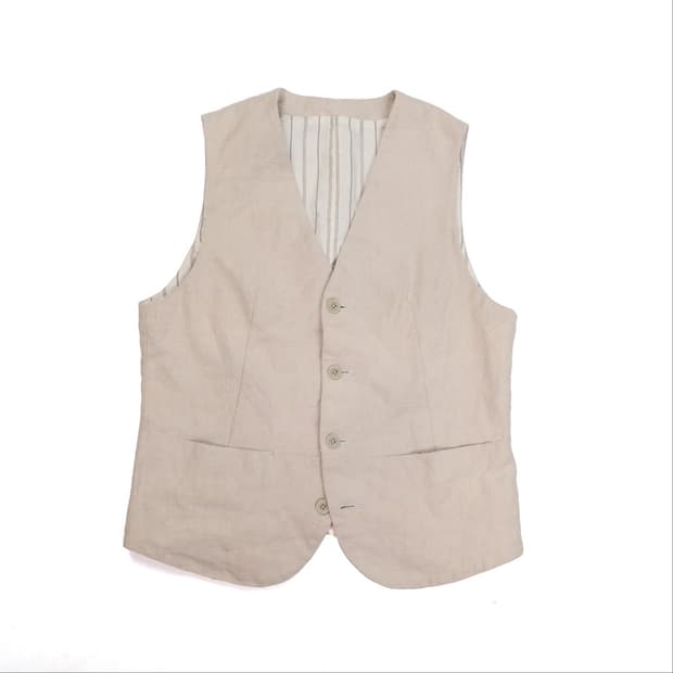 Copano86 Linen Blended Wool Vest 