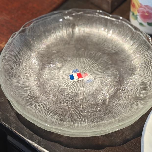 French 빈티지 텍스처 글라스 플레이트