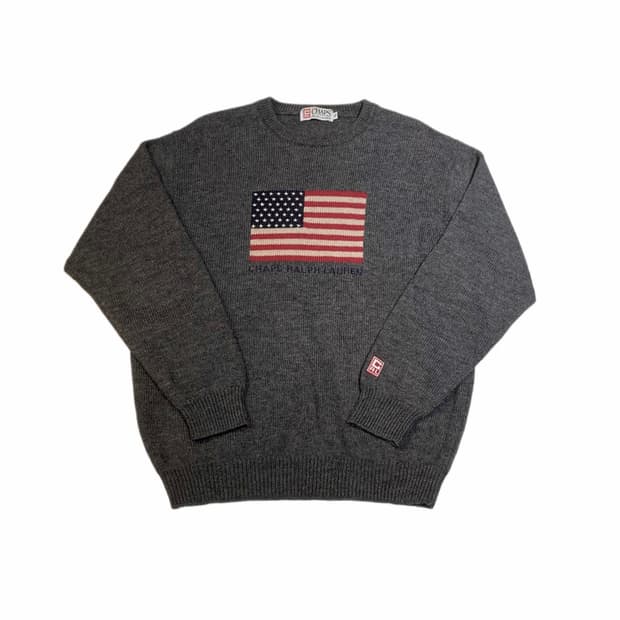 참스 랄프로렌 성조기 로고 니트