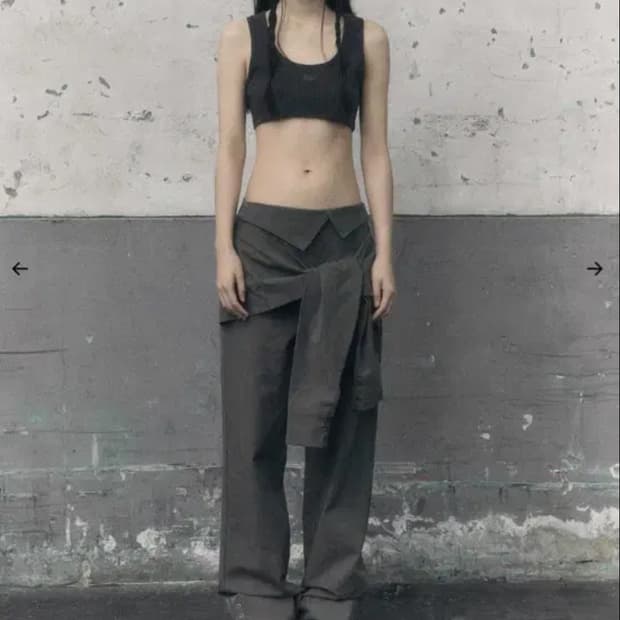 보헤미안서울 턴업 와이드 팬츠 turnup wide shirt pants
