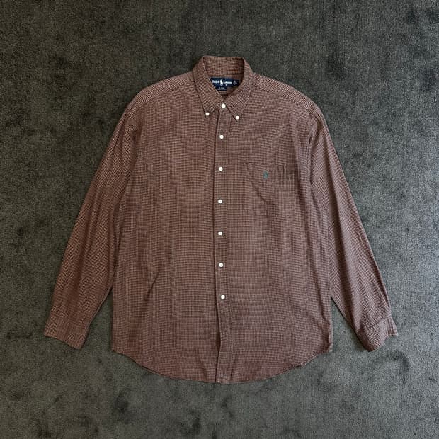 폴로 랄프로렌 체크 남방 L