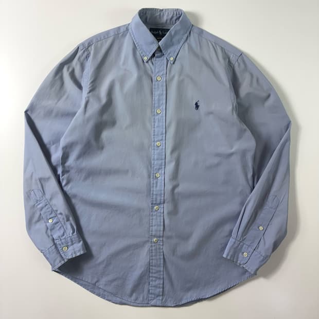 Polo  폴로 랄프로렌 자수 코튼 소라 솔리드 셔츠 