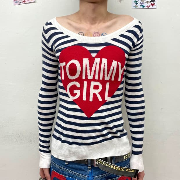 Tommyigirl Heart Stripe Knit