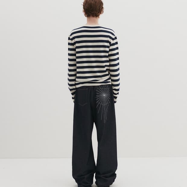 DNSR 스파이더 스티치 인디고 데님 팬츠 M