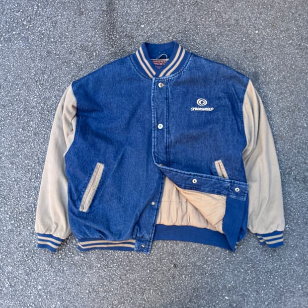 베이지 베이스볼 자켓