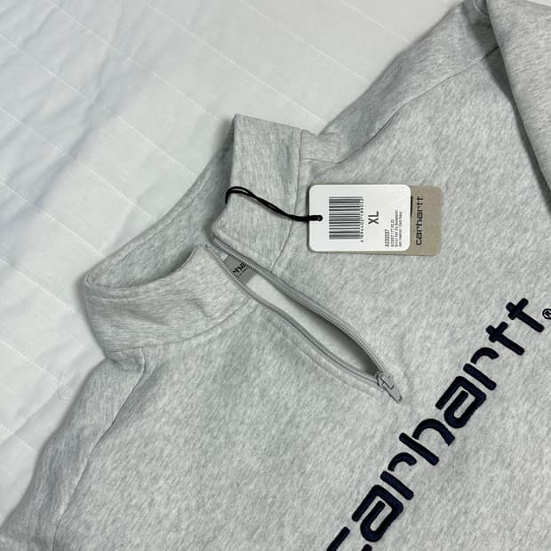 [xl] 칼하트 wip 하프집업 맨투맨 그레이