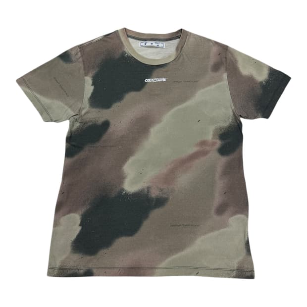 오프화이트 카모플라쥬 타이다이 반팔티 XL