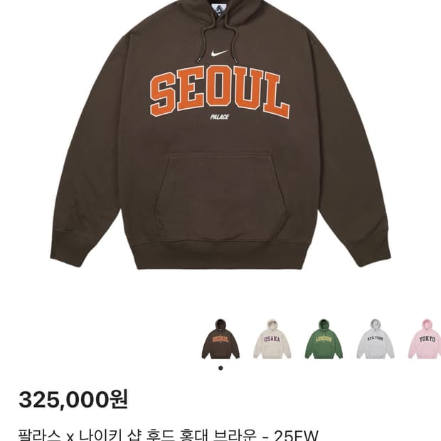 XL 팔라스x나이키 홍대 후드티 판매합니다