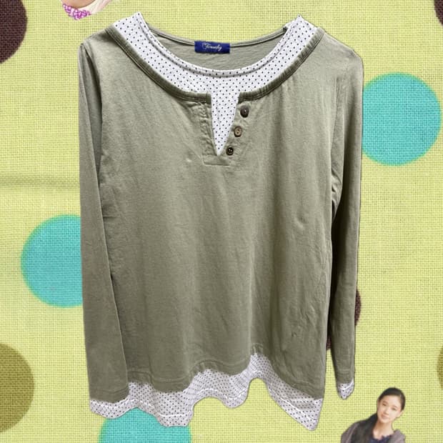 도트 레이어드 티셔트