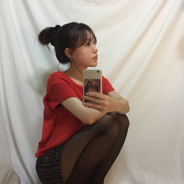 단추 체크 반바지