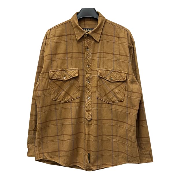 90s 팀버랜드 웨더기어 오버핏 체크 헤비 셔츠 남방 L
