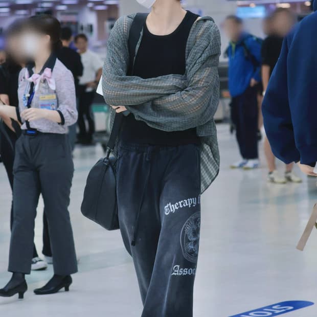 선데이오프클럽 빈티지 와이드 레그 스웻팬츠(성찬 바지)