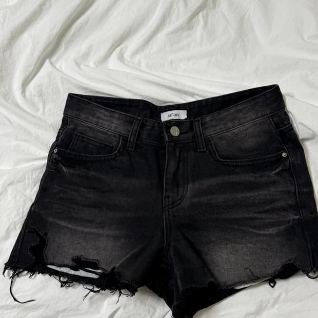 애즈온 흑청 숏팬츠