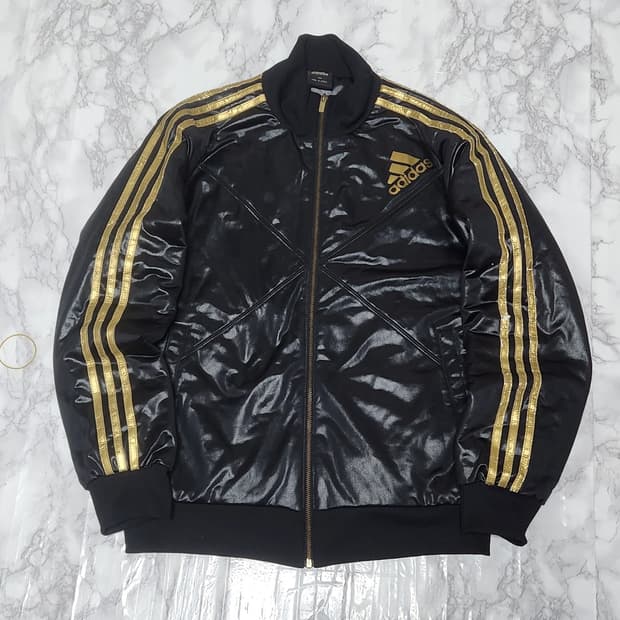 아디다스 삼선 검금 점퍼 자켓