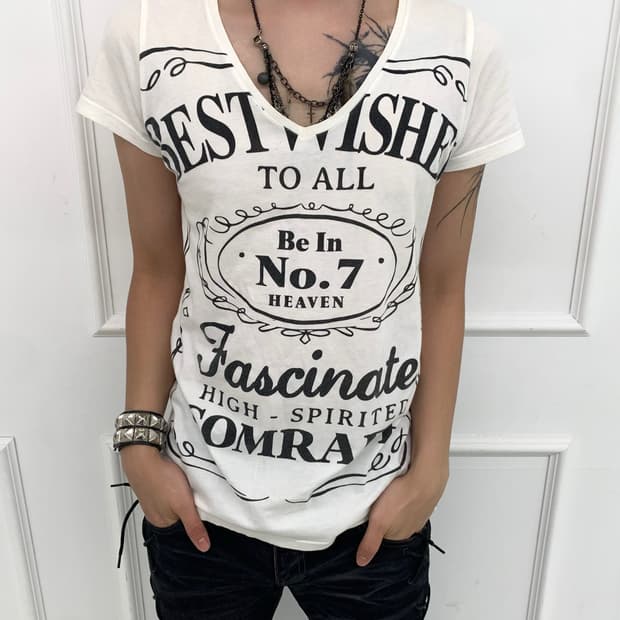 Azul by moussy rock mood v-neck t 