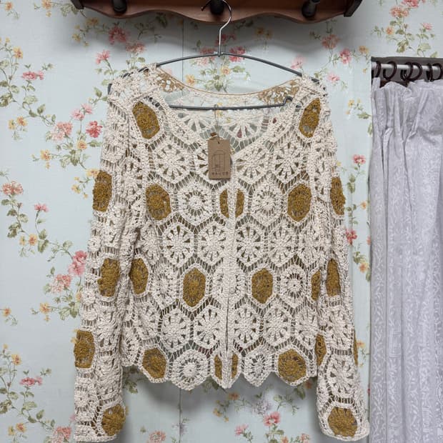 빈티지 크로셰 가디건