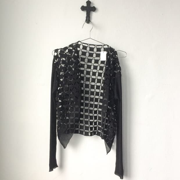 Crochet open cardigan