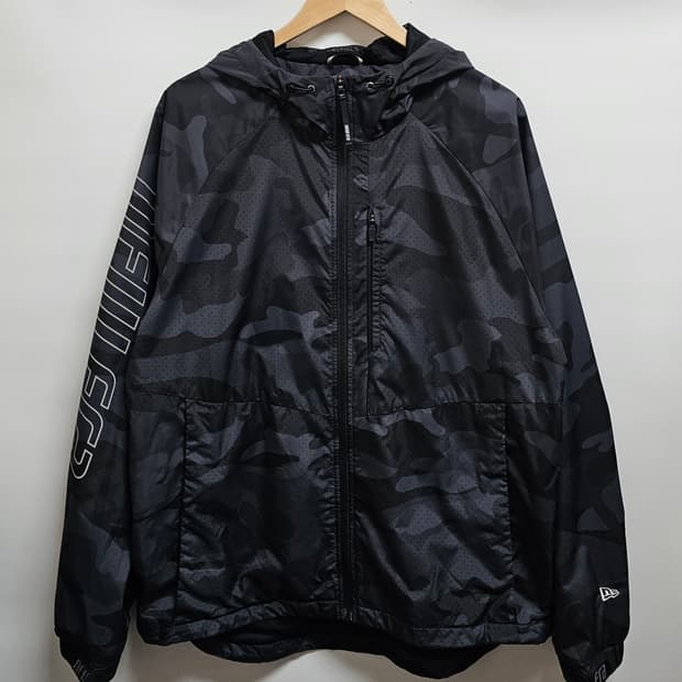 뉴에라 카모 바람막이 후드 자켓 XL
