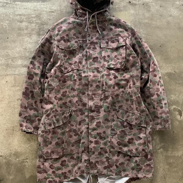 60s 오스트리아 군 KAZ57 피 도트 카모플라주 피시테일 파카