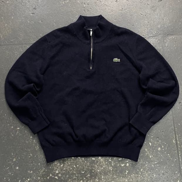 100 라코스테 반집업 니트