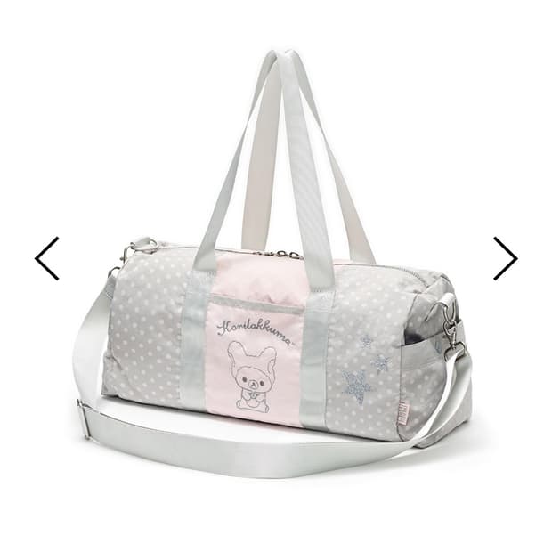 허그유어스킨 코리락쿠마 더플백 핑크