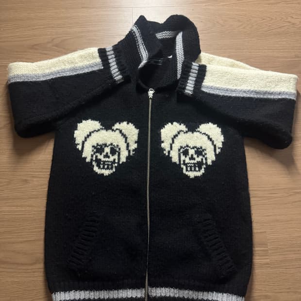 나이트고스트클럽 니트 집업