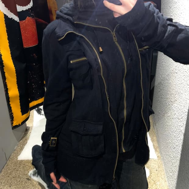 빈티지 투웨이 포켓 디테일 집업