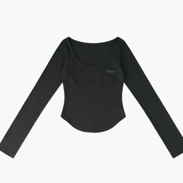 카시코 Monk long sleeve top charcoal