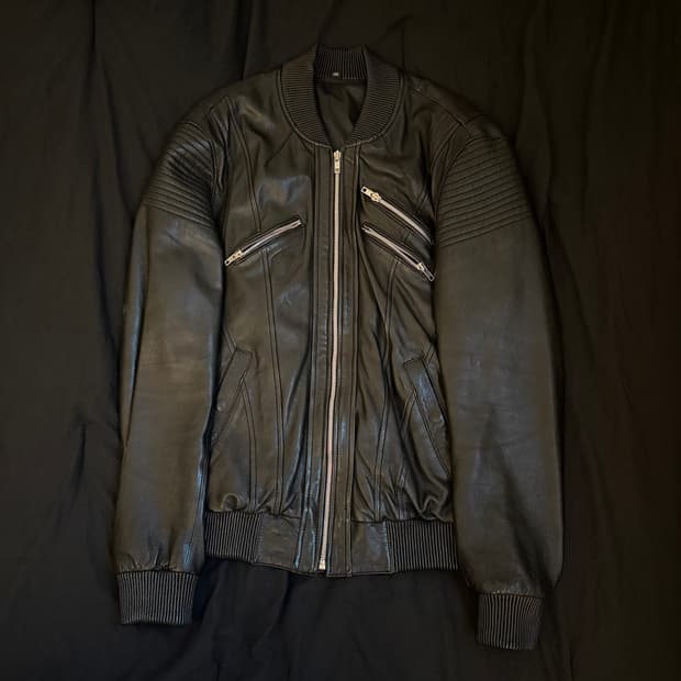 빈티지 바이커 램스킨 자켓