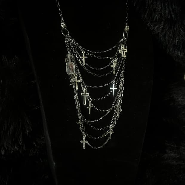 Layering cross custom necklace 