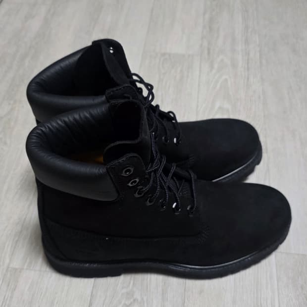 팀버랜드 6인치 워터프루프 프리미엄 블랙 워커 부츠 255