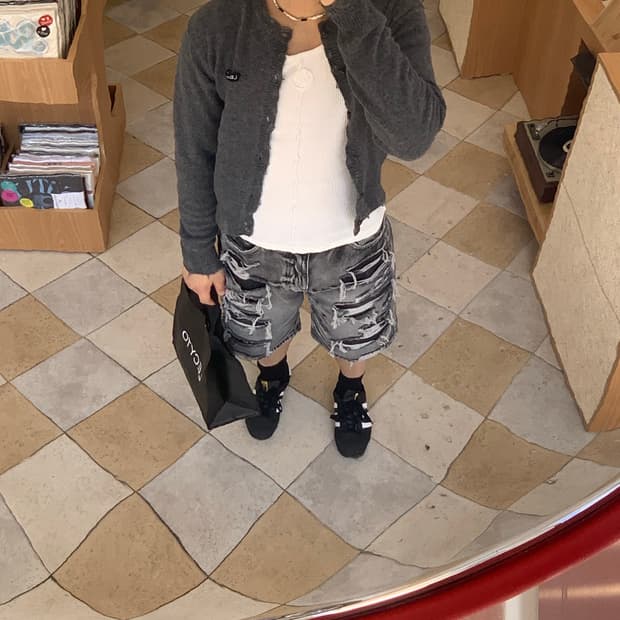 레시토 크롭 가디건