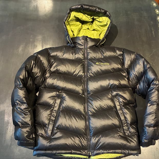 L) 컬럼비아 구스다운 패딩 블랙