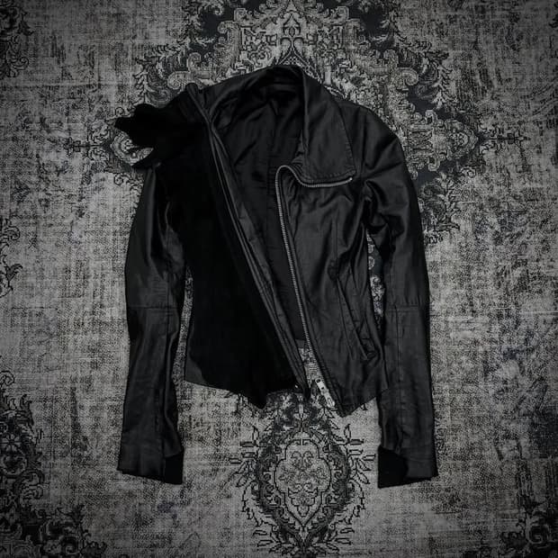 Ekam archive drape leather jacket