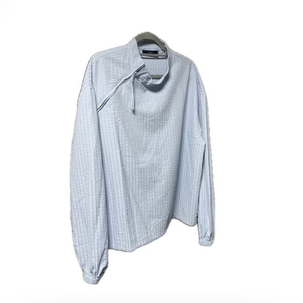 7440-37-1 사선 지퍼 셔츠 L