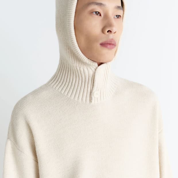 [S,M,L,XL]르메르 25fw 후드 스웨터/라이트 크림