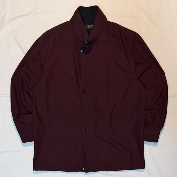 90s YSL 입생로랑 블루종 자켓 버건디