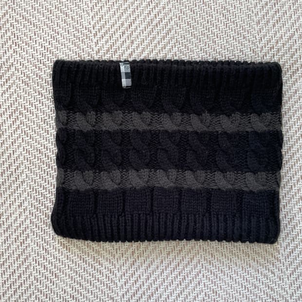 빈티지 케이블 니트 넥 워머 