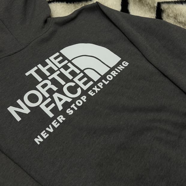 [한국L]노스페이스 빅로고 후드/그레이/기모