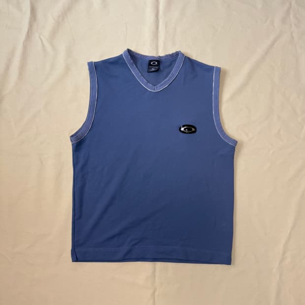 오클리 빈티지 소프트웨어 메쉬  브이넥 슬리브리스 탑 90s