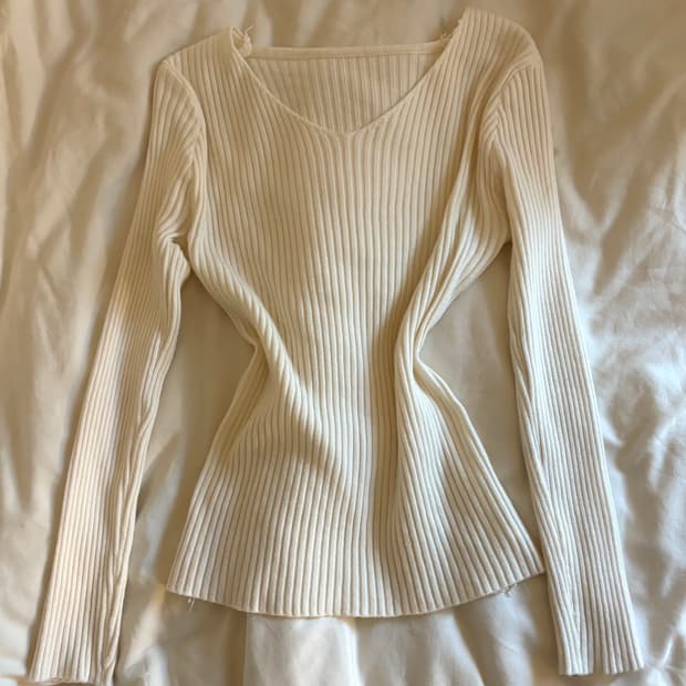 🧴 일본 모리걸 아이보리 니트 탑