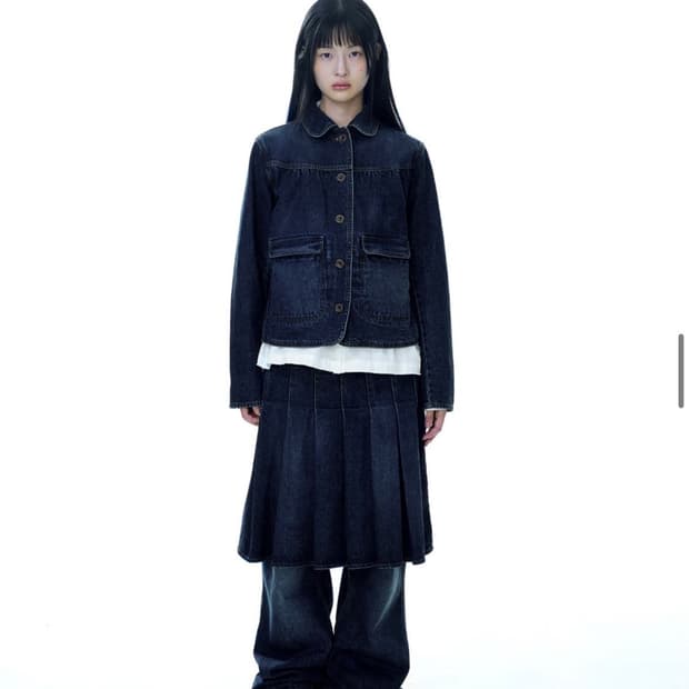 코이세이오 DEEP DENIM PLEATS 스커트 자켓 세트