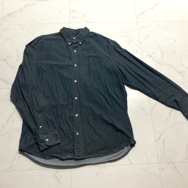 갭 GAP 캔버스 코튼 피그먼트 셔츠 남방 105-110