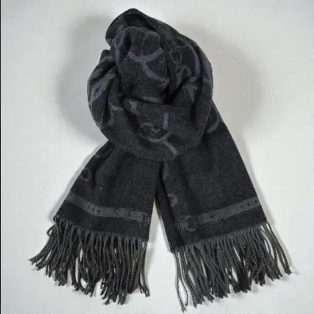 DAKS 닥스 레터링 울혼방 머플러 목도리