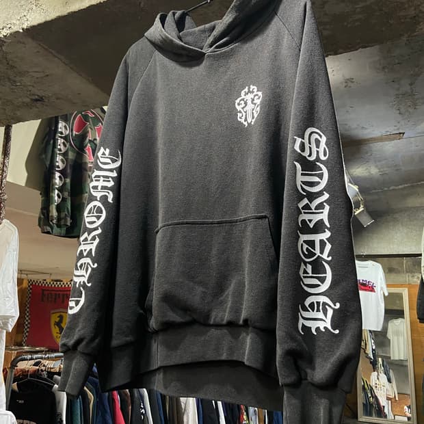 90s Chrome Hearts 크롬하츠 대거 오벌 슬리브 풀오버 후드