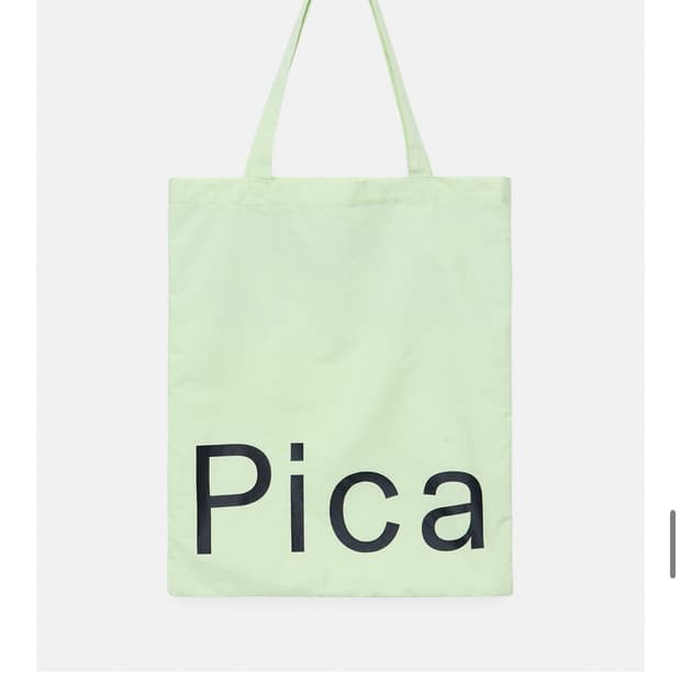 pica 에코백 민트 라임