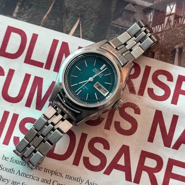 세이코 Seiko 오토매틱 17석 블루 레이디스 