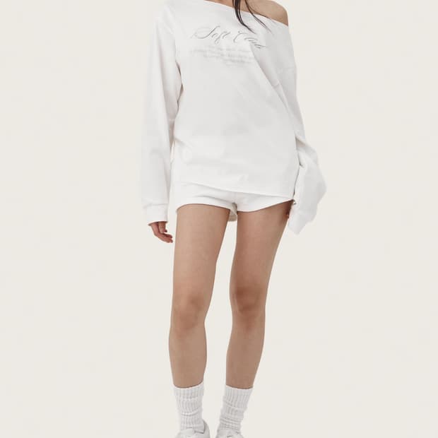 (미개봉) 클리시어 소프트 클럽 원숄더 맨투맨