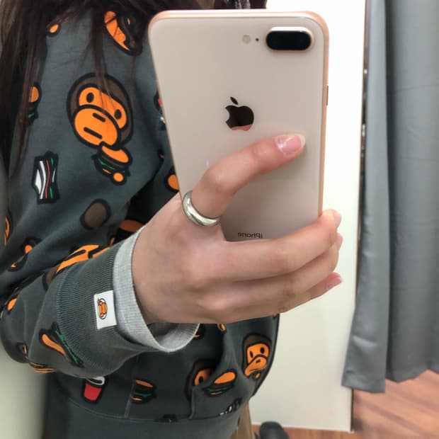 딱붙핏)))베이프 베이비마일로 정크푸드 후드집업